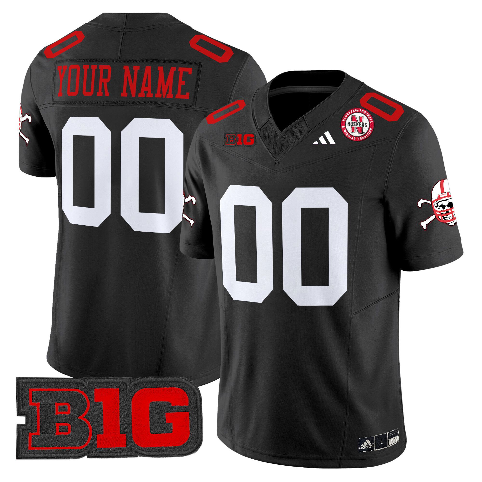 Men Nebraska Cornhuskers Black 2024 Vapor Limited Custom NCAA Jersey style 1